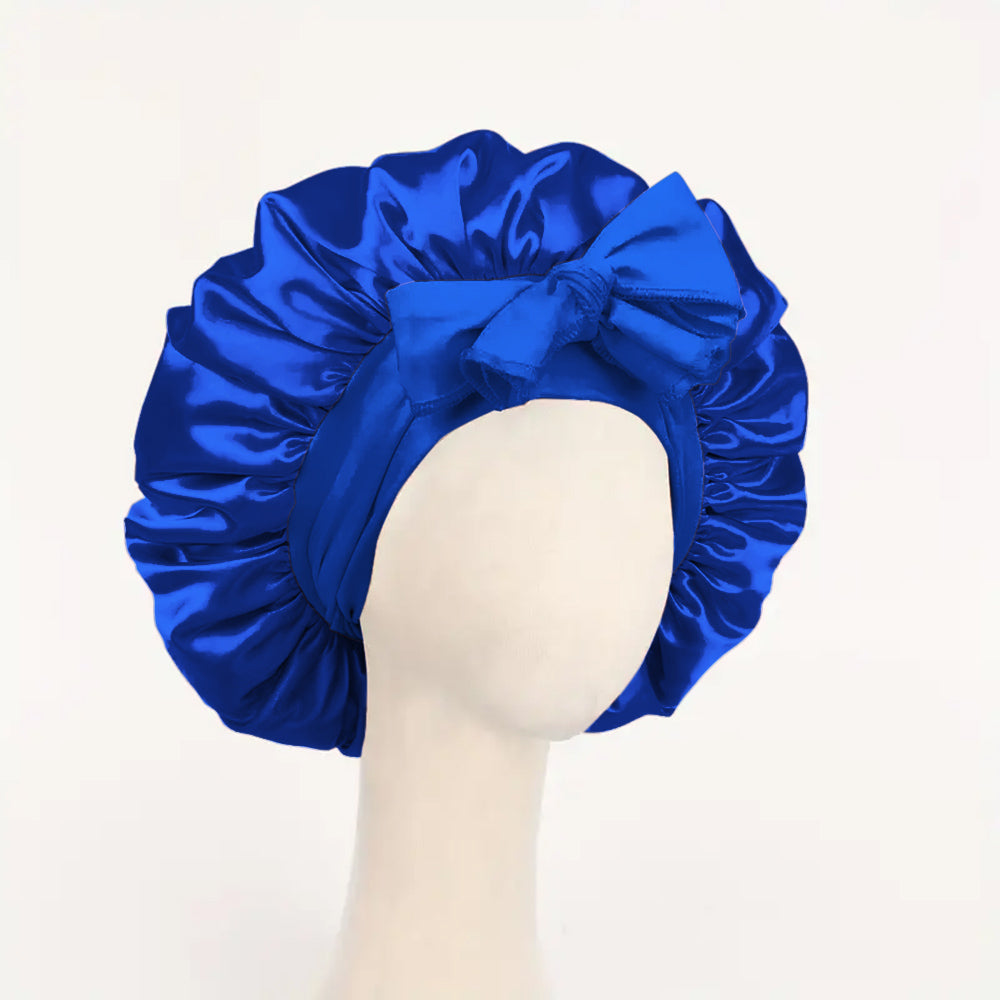 Satin Bonnet & Silk Sleep Set – Adjustable Bonnet for Sleeping with Tie Band, Hair Bonnet for Women & Men, Includes Eye