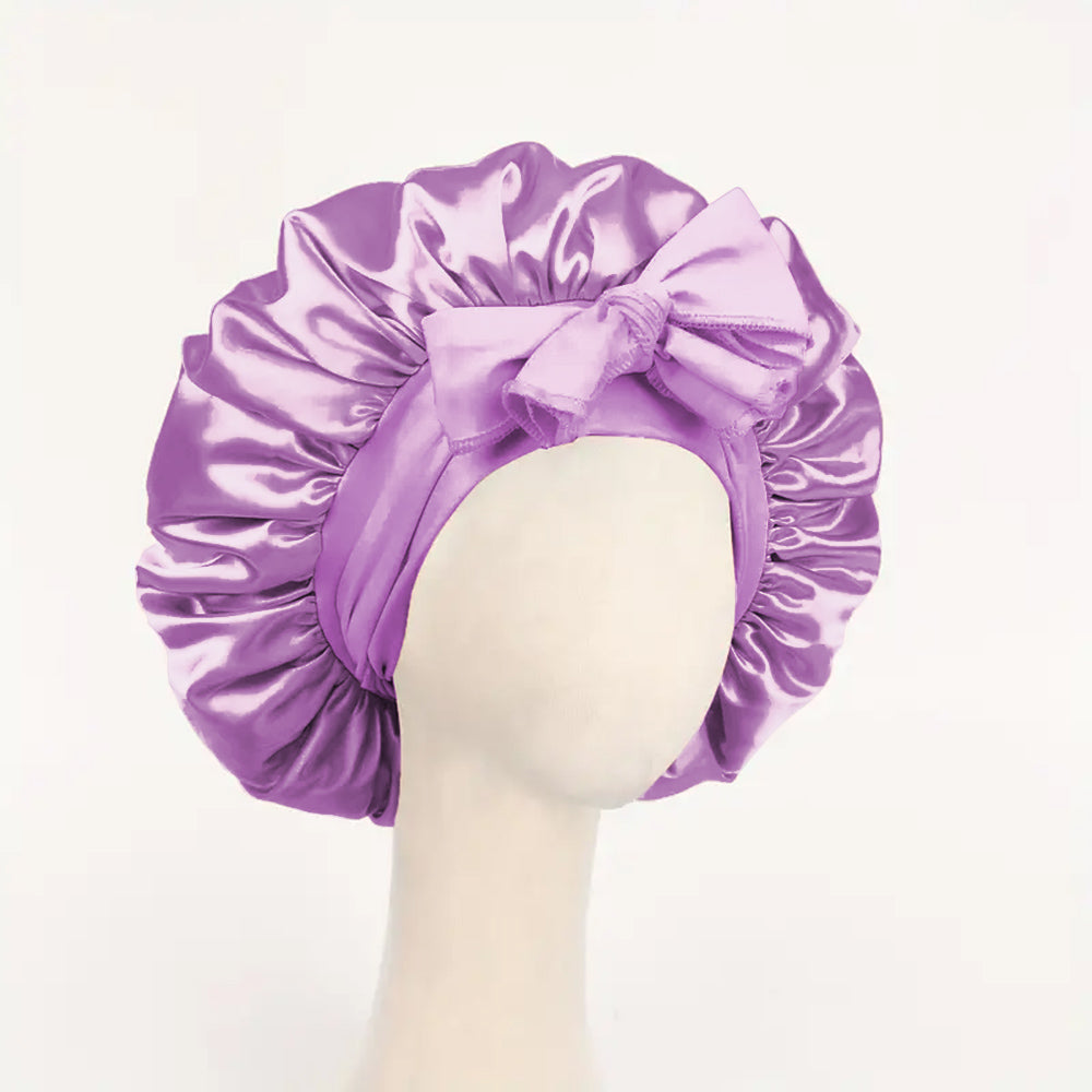 Satin Bonnet & Silk Sleep Set – Adjustable Bonnet for Sleeping with Tie Band, Hair Bonnet for Women & Men, Includes Eye