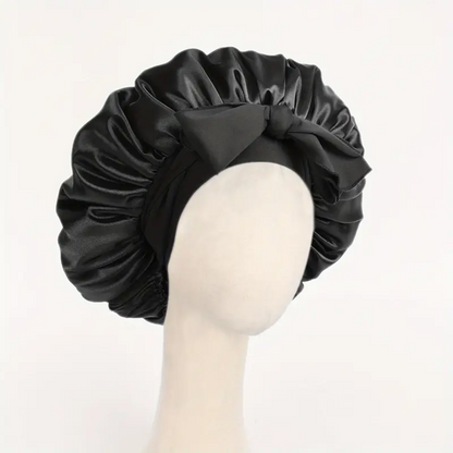 Satin Bonnet & Silk Sleep Set – Adjustable Bonnet for Sleeping with Tie Band, Hair Bonnet for Women & Men, Includes Eye