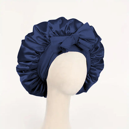 Satin Bonnet & Silk Sleep Set – Adjustable Bonnet for Sleeping with Tie Band, Hair Bonnet for Women & Men, Includes Eye