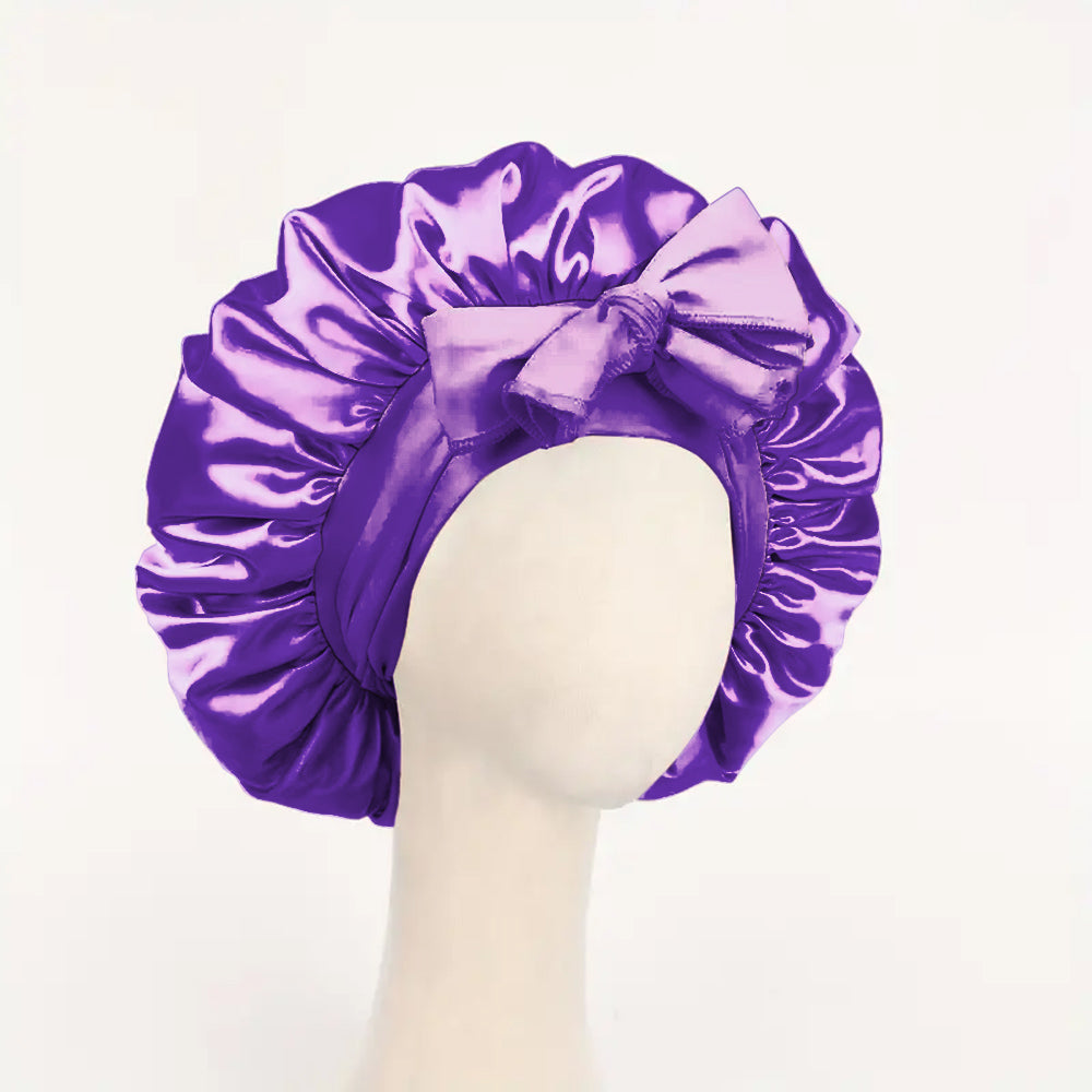 Satin Bonnet & Silk Sleep Set – Adjustable Bonnet for Sleeping with Tie Band, Hair Bonnet for Women & Men, Includes Eye