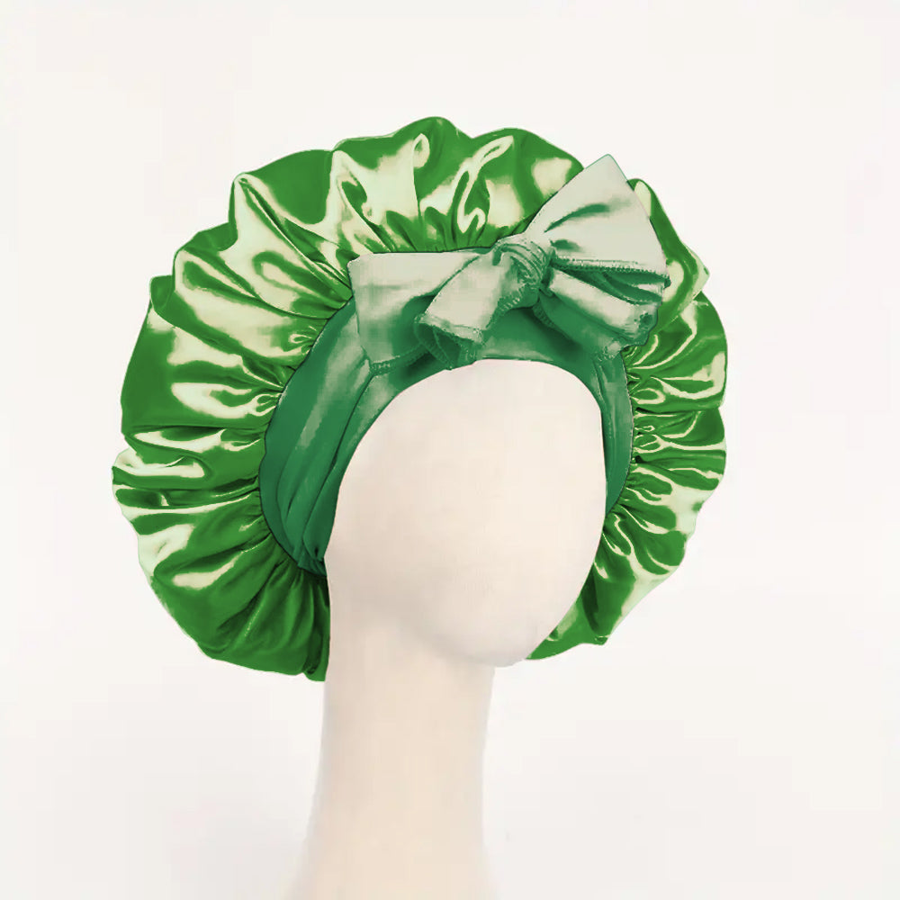 Satin Bonnet & Silk Sleep Set – Adjustable Bonnet for Sleeping with Tie Band, Hair Bonnet for Women & Men, Includes Eye
