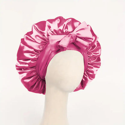 Satin Bonnet & Silk Sleep Set – Adjustable Bonnet for Sleeping with Tie Band, Hair Bonnet for Women & Men, Includes Eye