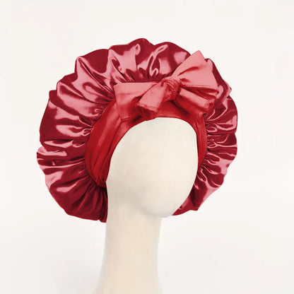 Satin Bonnet & Silk Sleep Set – Adjustable Bonnet for Sleeping with Tie Band, Hair Bonnet for Women & Men, Includes Eye