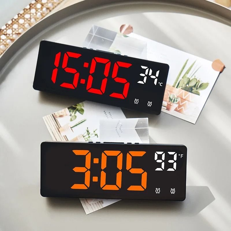 LED Digital Alarm Clock With Backlight And Temperature Display 1