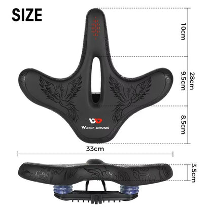 WEST BIKING Wide Comfort Bike Saddle  ShockAbsorbing Seat Cushion For Long Rides  Mountain Trails 5