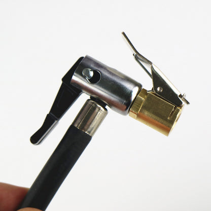 Brass Clip-On Air Chuck Valve Adapter, Portable Car Tire Inflatable Pump Connector, Tyre Inflator Tool