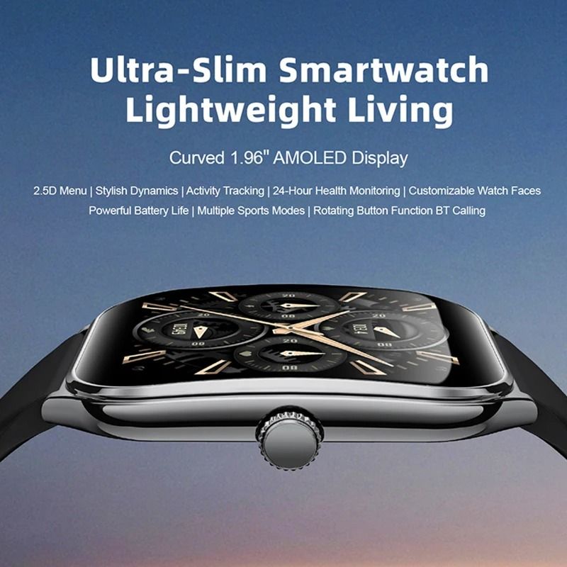 UltraThin Smart Watch With 196 AMOLED Display And Call Reminder 5
