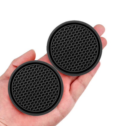 Diamond Rhinestone Car Cup Holder Pad Nonslip Rubber Coaster Mat Antiskid 7cm Auto Interior Bottle  4