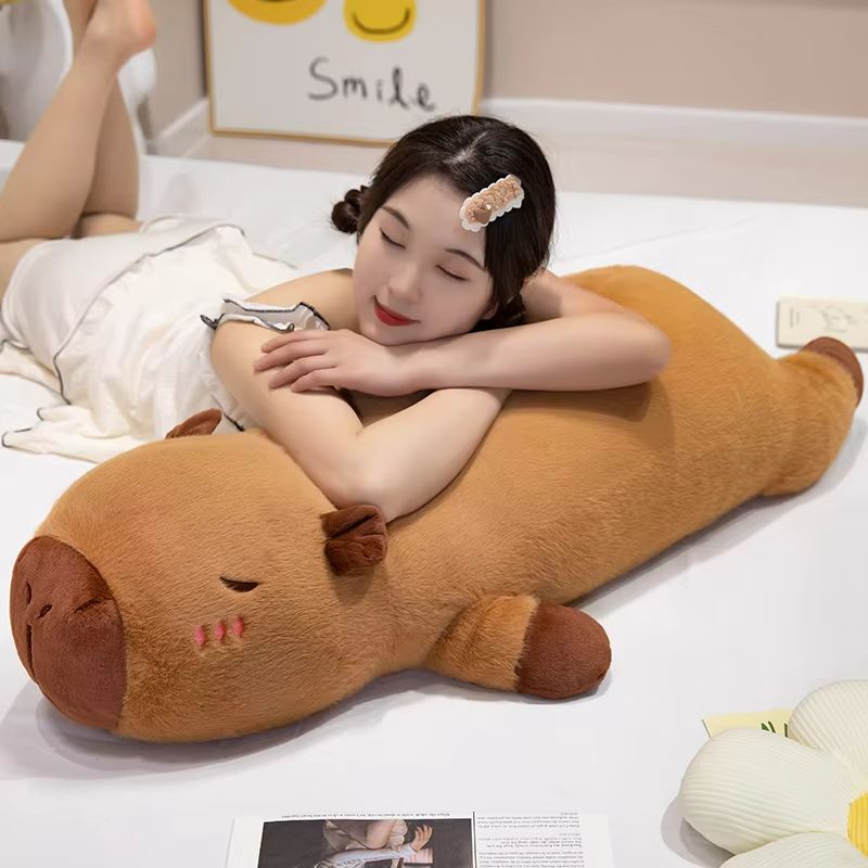 Giant Kawaii Capybara Plush Pillow  UltraSoft Cuddly Friend For All Ages 1