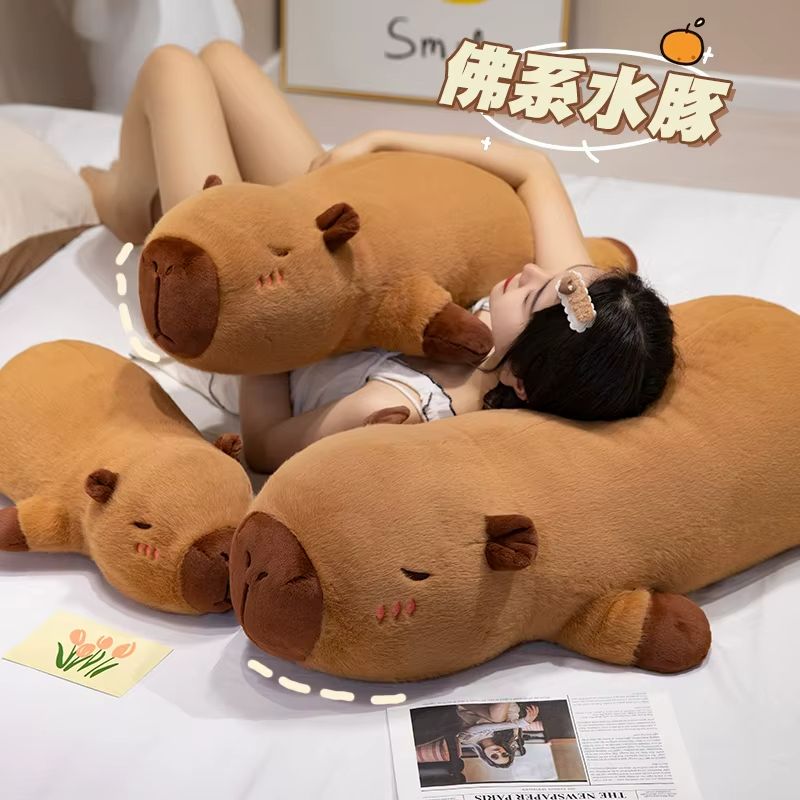 Giant Kawaii Capybara Plush Pillow  UltraSoft Cuddly Friend For All Ages 2