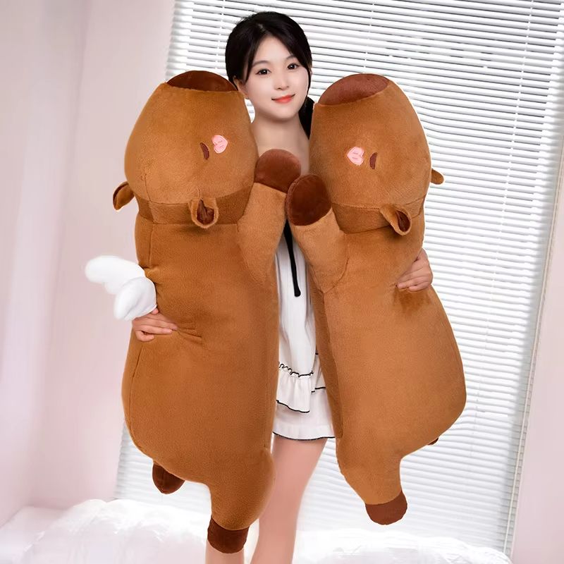 Giant Kawaii Capybara Plush Pillow  UltraSoft Cuddly Friend For All Ages 4