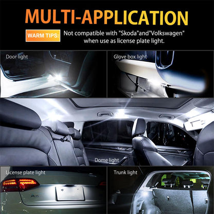 LED Canbus Bulbs White Car Interior Dome Map Lights Signal Lamps for Ford Audi BMW Mercedes-Benz