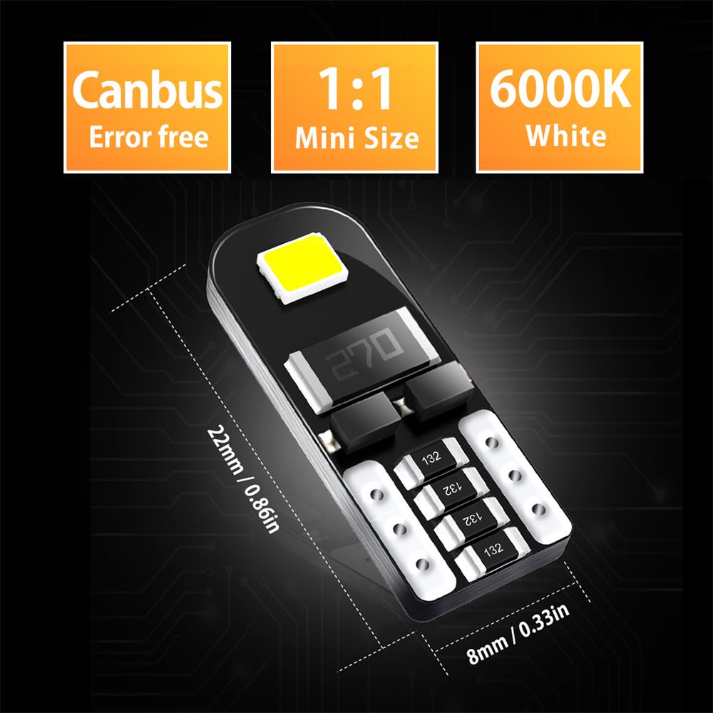 LED Canbus Bulbs White Car Interior Dome Map Lights Signal Lamps for Ford Audi BMW Mercedes-Benz