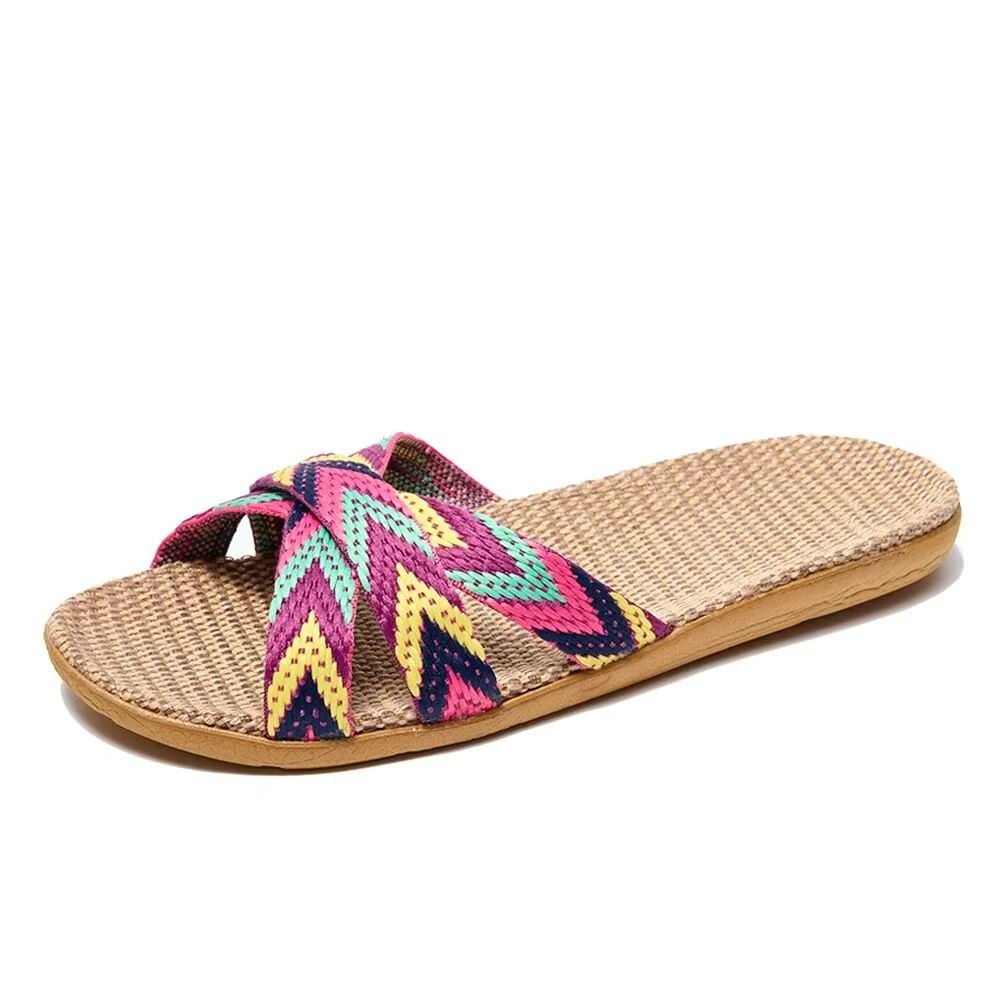 CozyStep Breathable Linen Indoor Slippers For Women  Couples 9