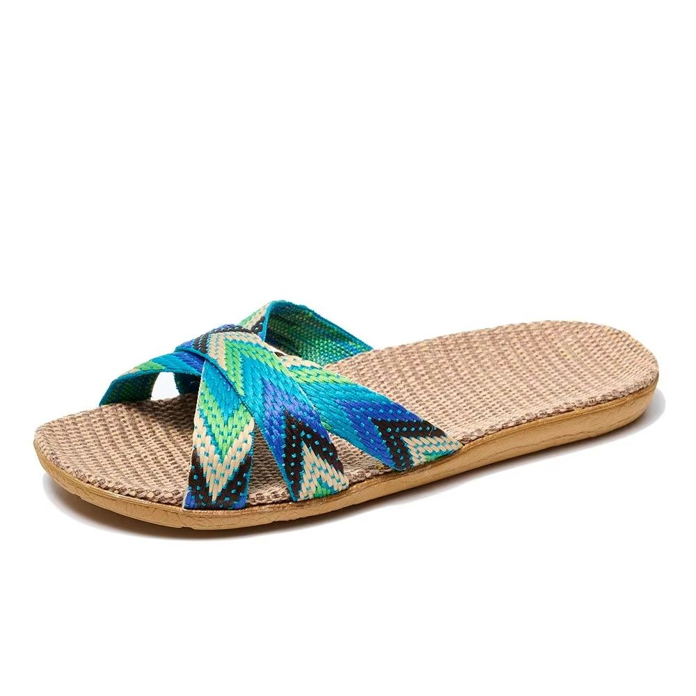 CozyStep Breathable Linen Indoor Slippers For Women  Couples 8