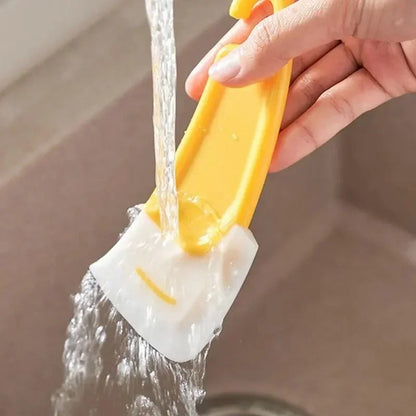 Silicone Kitchen Scraper Cleaning Spatula  Soft Blade Food Residue Stains Remover For Pots Pans Dis 1