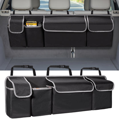 Backseat Hanging Car Trunk Organizer for SUV & Truck, Rear Seat Storage Bag with 4 Pockets, Universal Fit for SUV, Truck