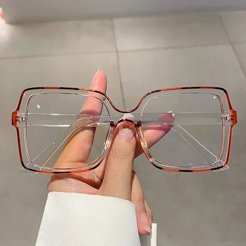 Anti-Blue Optical Glasses in Retro Box Design, The New Style Personality Bump Color Frame