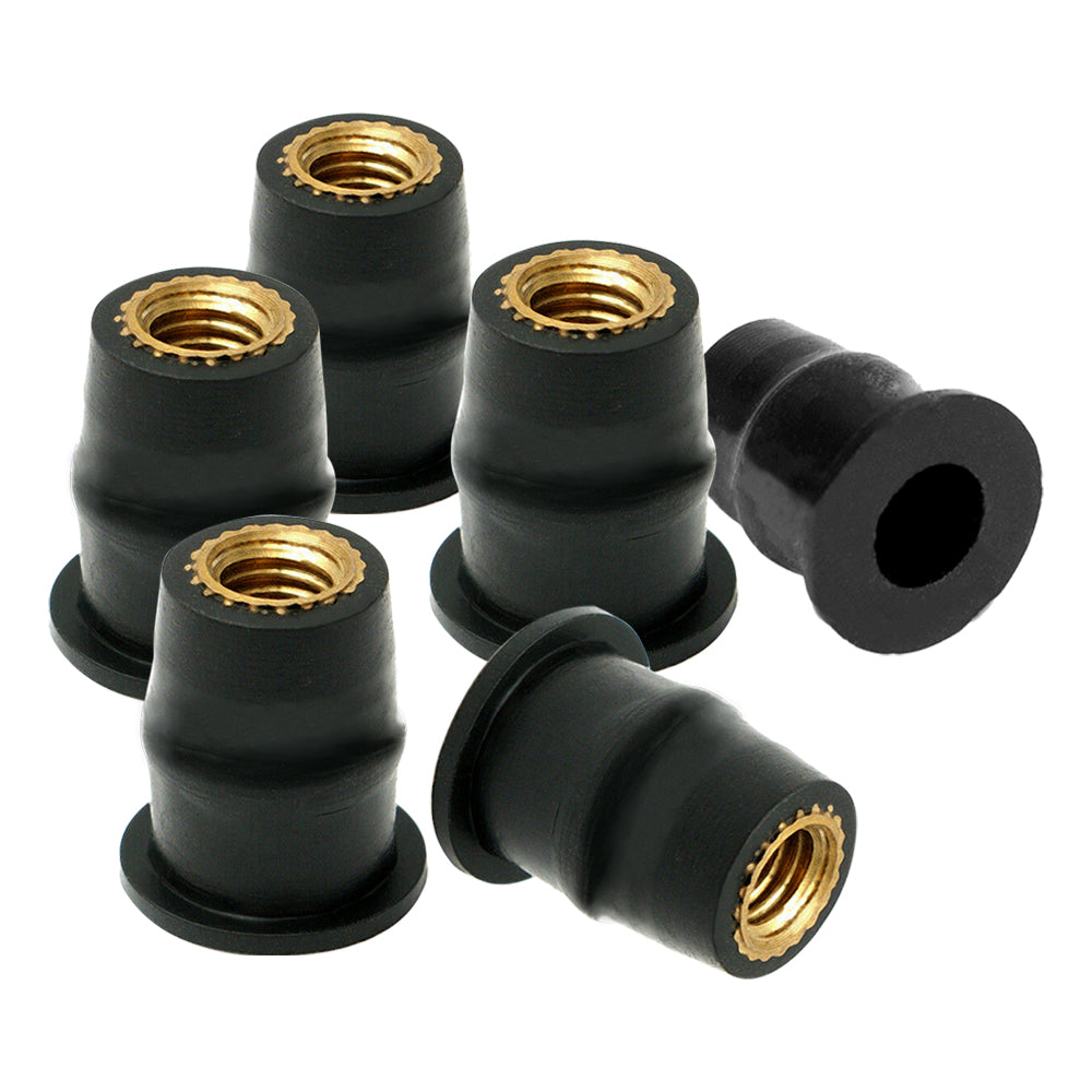 Motorcycle Windshield Bolts Screws Set Rubber Well Nut Fastener Kit for Honda Kawasaki Yamaha Suzuki Windscreen