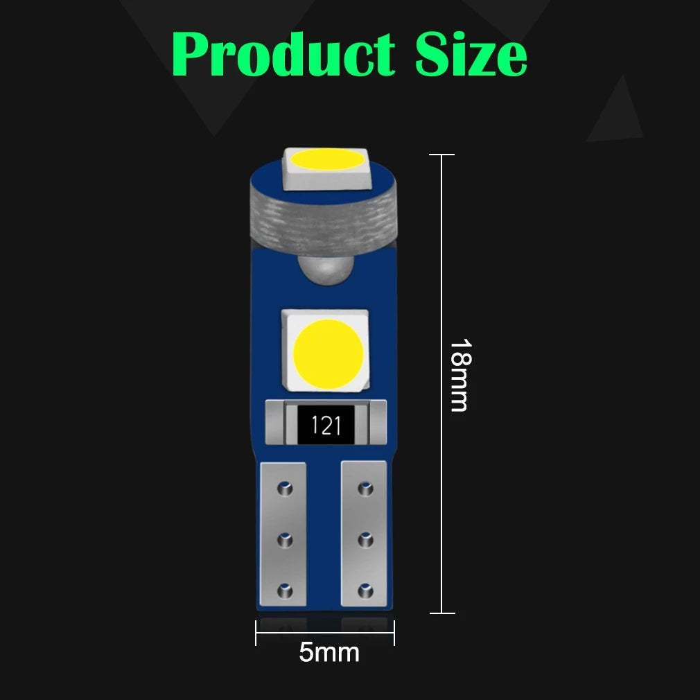 LED Canbus Bulbs Auto Interior Dashboard Wedge Lights for Car Instrument Panel Warning Indicator