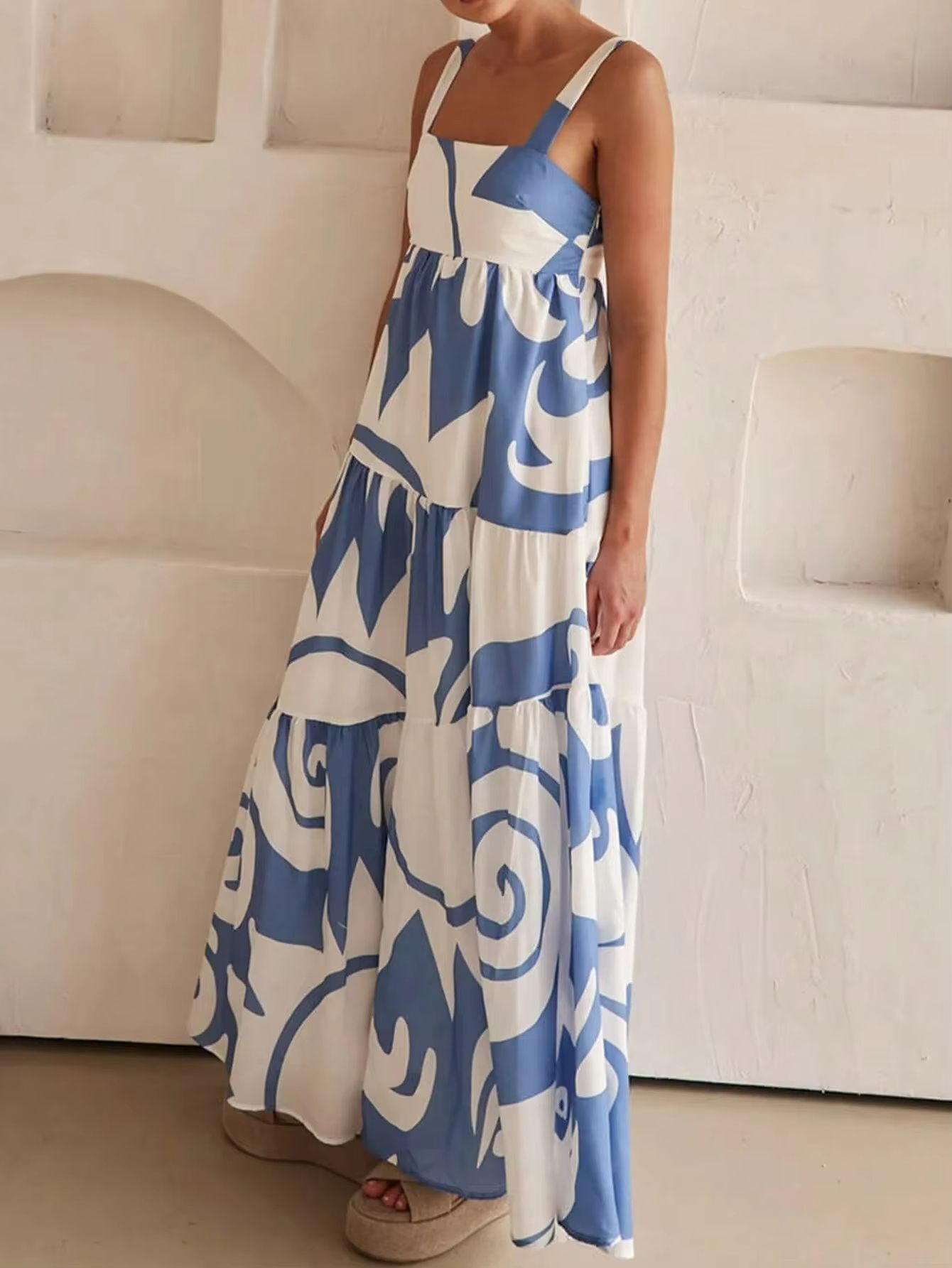 Boho Breeze Printed Slip Dress  Lightweight Vacation Sundress For Effortless Style 2