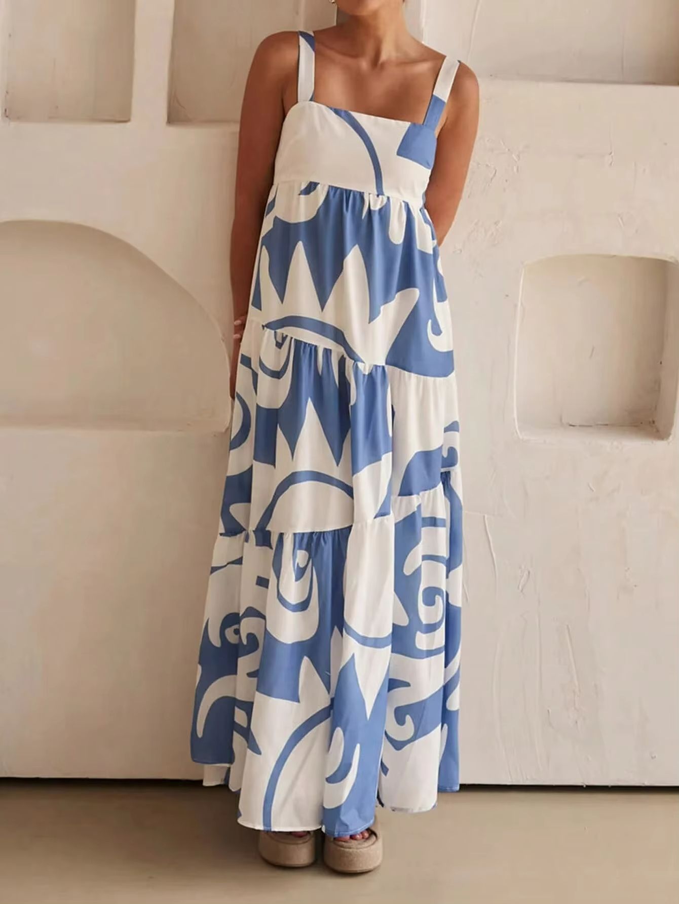 Boho Breeze Printed Slip Dress  Lightweight Vacation Sundress For Effortless Style 6