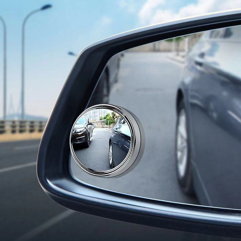 Adjustable Car Blind Spot Mirror, Wide Angle Convex Rearview Mirror for Reverse, Lane Change & Parking Safety