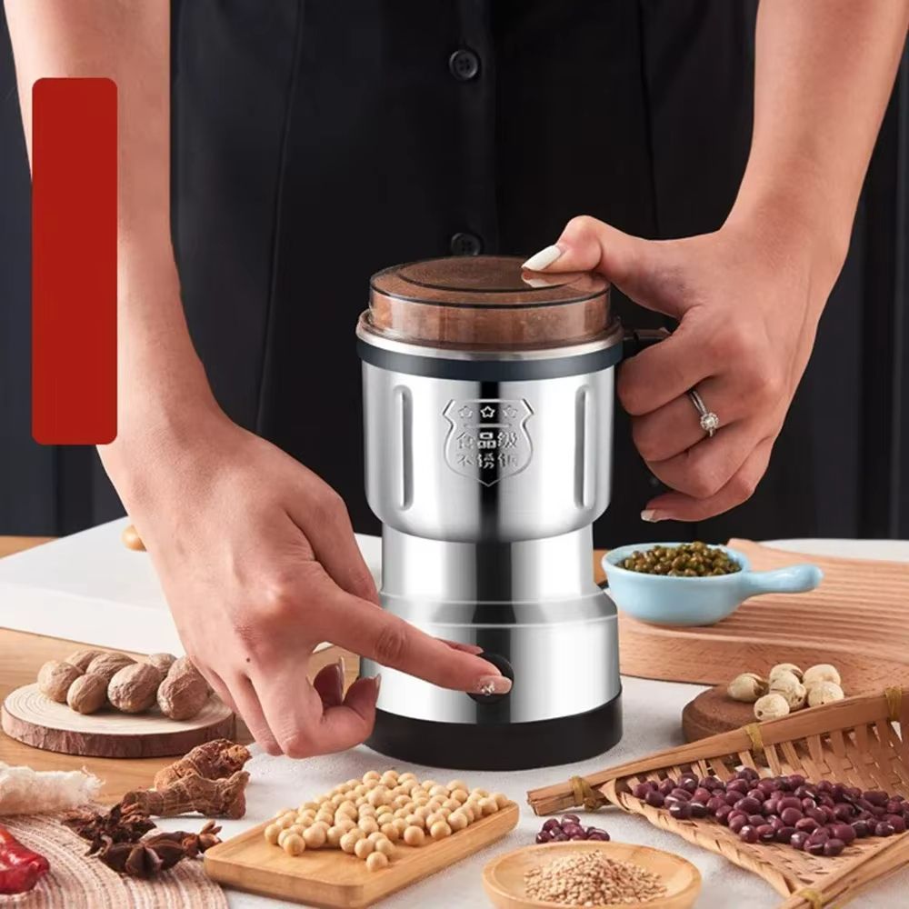 Houselin 300W Stainless Steel Electric Coffee Grinder And Spice Crusher 3