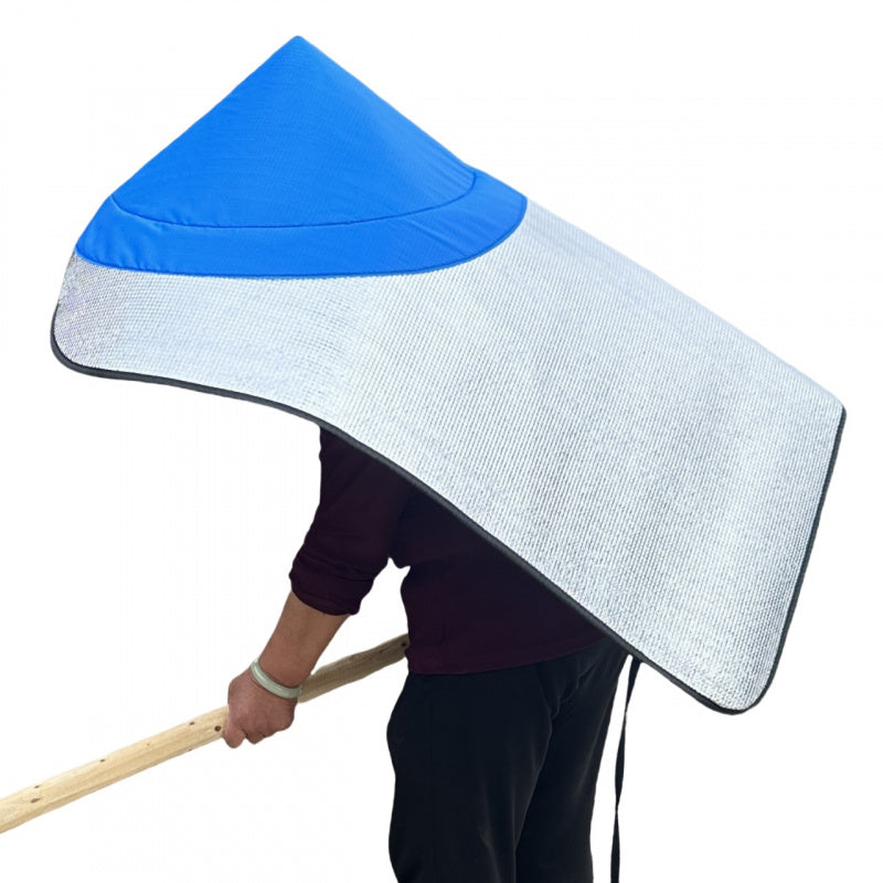 Sun & Rain Protection Hooded Cape Breathable UV Hat for Farming & Gardening with Wide Brim & Neck Cover