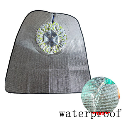 Sun  Rain Protection Hooded Cape Breathable UV Hat For Farming  Gardening With Wide Brim  Neck Cove 4