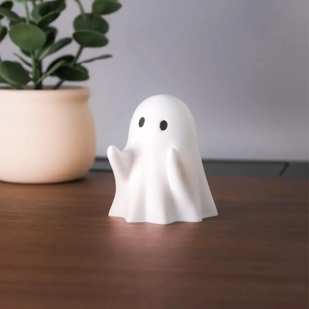 Ghost Pen Holder,Cute Resin Desktop Organizer for Office & Home,Halloween Decor, Funny Stationery Stand & Creative Gift