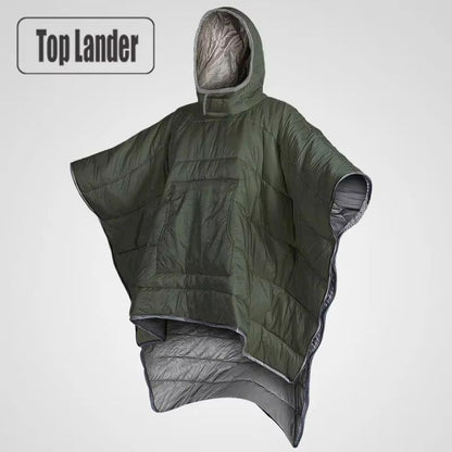 Wearable Down Camping Blanket Cloak – Lightweight, Warm & Multi-Purpose Outdoor Quilt