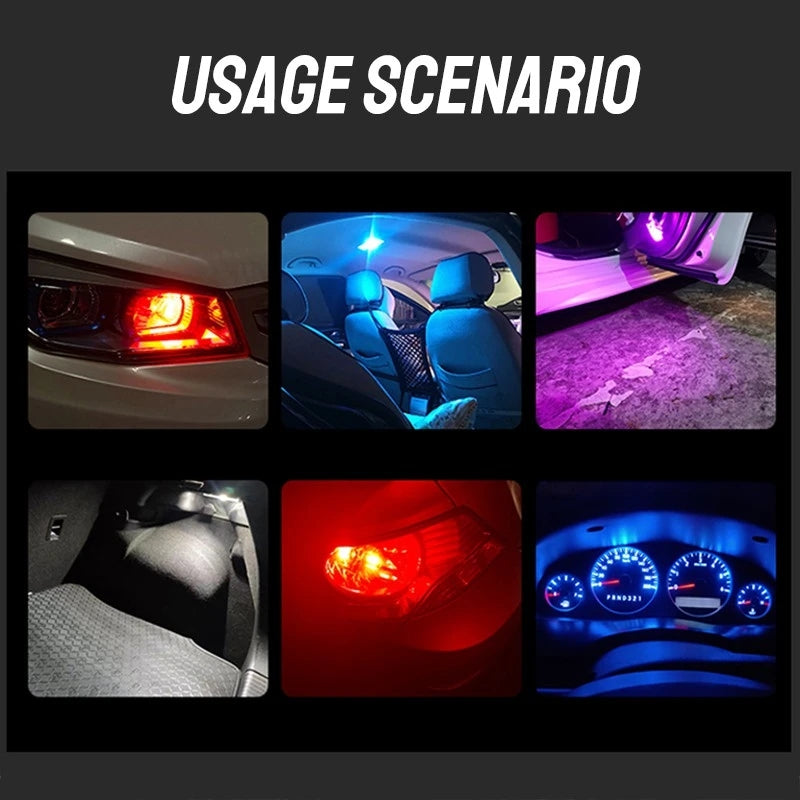 License Plate & Dome Light Bulb, Marker Wedge Reading Lamp in White, Blue, Red