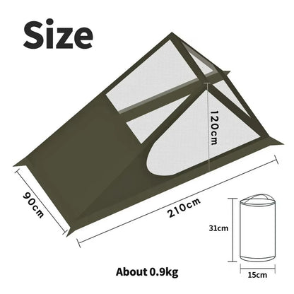 AiryMesh Ultralight Solo Tent  Fast Setup MosquitoProof And BackpackReady Shelter 3