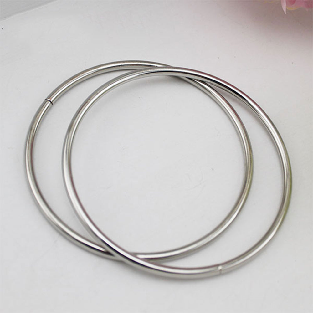 Metal Bag Handle for DIY Handbag Replacement Handmade Purse Ring D-Ring Buckle Hanging Hardware Bag Accessory for Sewing