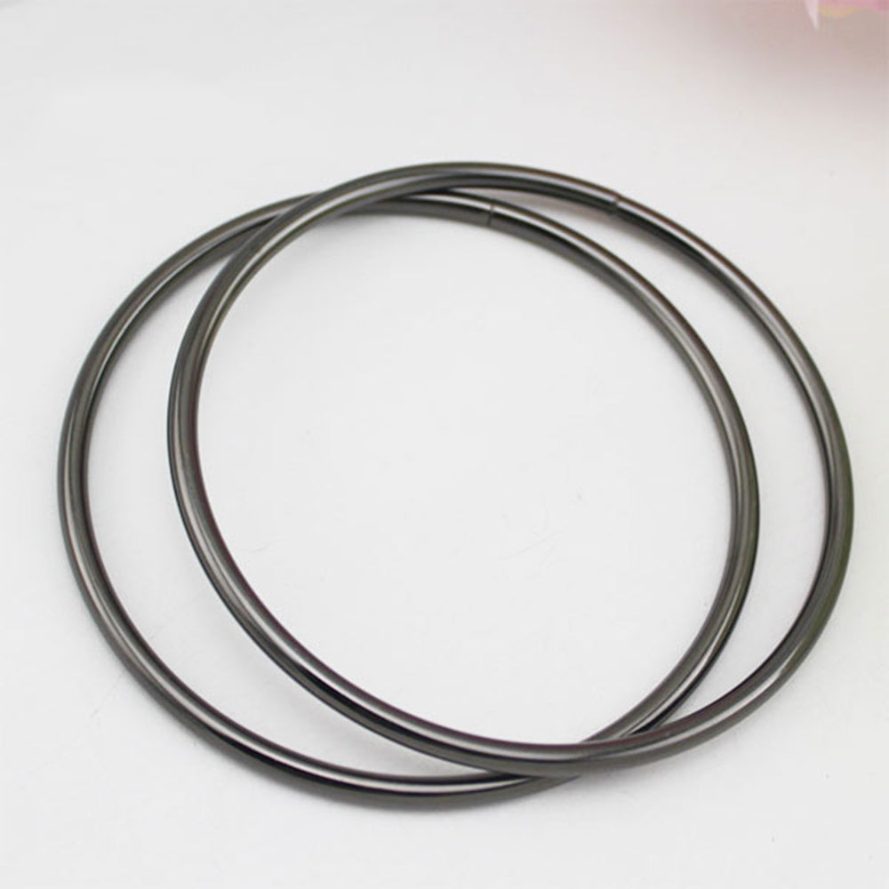 Metal Bag Handle for DIY Handbag Replacement Handmade Purse Ring D-Ring Buckle Hanging Hardware Bag Accessory for Sewing