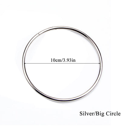 Metal Bag Handle for DIY Handbag Replacement Handmade Purse Ring D-Ring Buckle Hanging Hardware Bag Accessory for Sewing