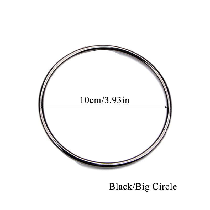 Metal Bag Handle for DIY Handbag Replacement Handmade Purse Ring D-Ring Buckle Hanging Hardware Bag Accessory for Sewing