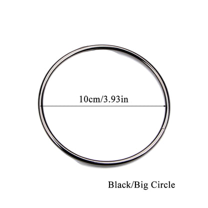Metal Bag Handle for DIY Handbag Replacement Handmade Purse Ring D-Ring Buckle Hanging Hardware Bag Accessory for Sewing