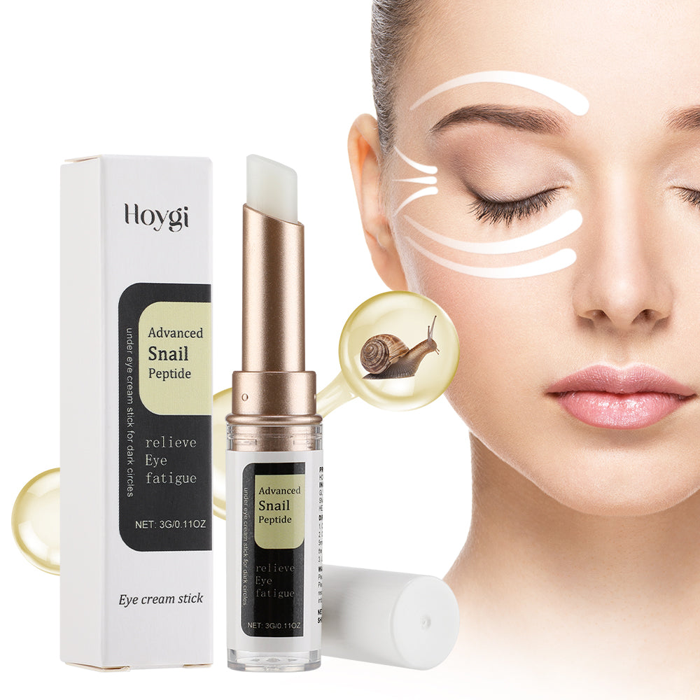 Brightening Snail Peptide Eye Cream Stick, Reduce Dark Circles and Puffiness with Intensive Moisturizing and Firming