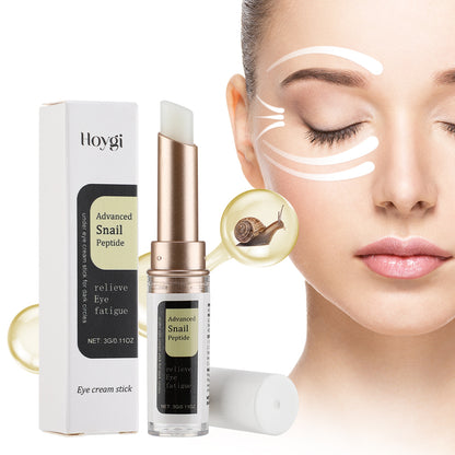 Brightening Snail Peptide Eye Cream Stick, Reduce Dark Circles and Puffiness with Intensive Moisturizing and Firming
