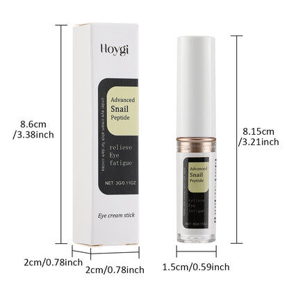 Brightening Snail Peptide Eye Cream Stick, Reduce Dark Circles and Puffiness with Intensive Moisturizing and Firming