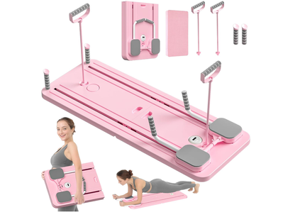 Adjustable Pilates Board Home Workout Machine Foldable Ab  Pushup Workout Board Yoga Reformer With  6