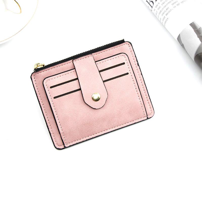 Slim Leather Wallet for Men, Luxury Small Credit Card Holder with Coin Pocket, Minimalist Brand Designer Purse for Women