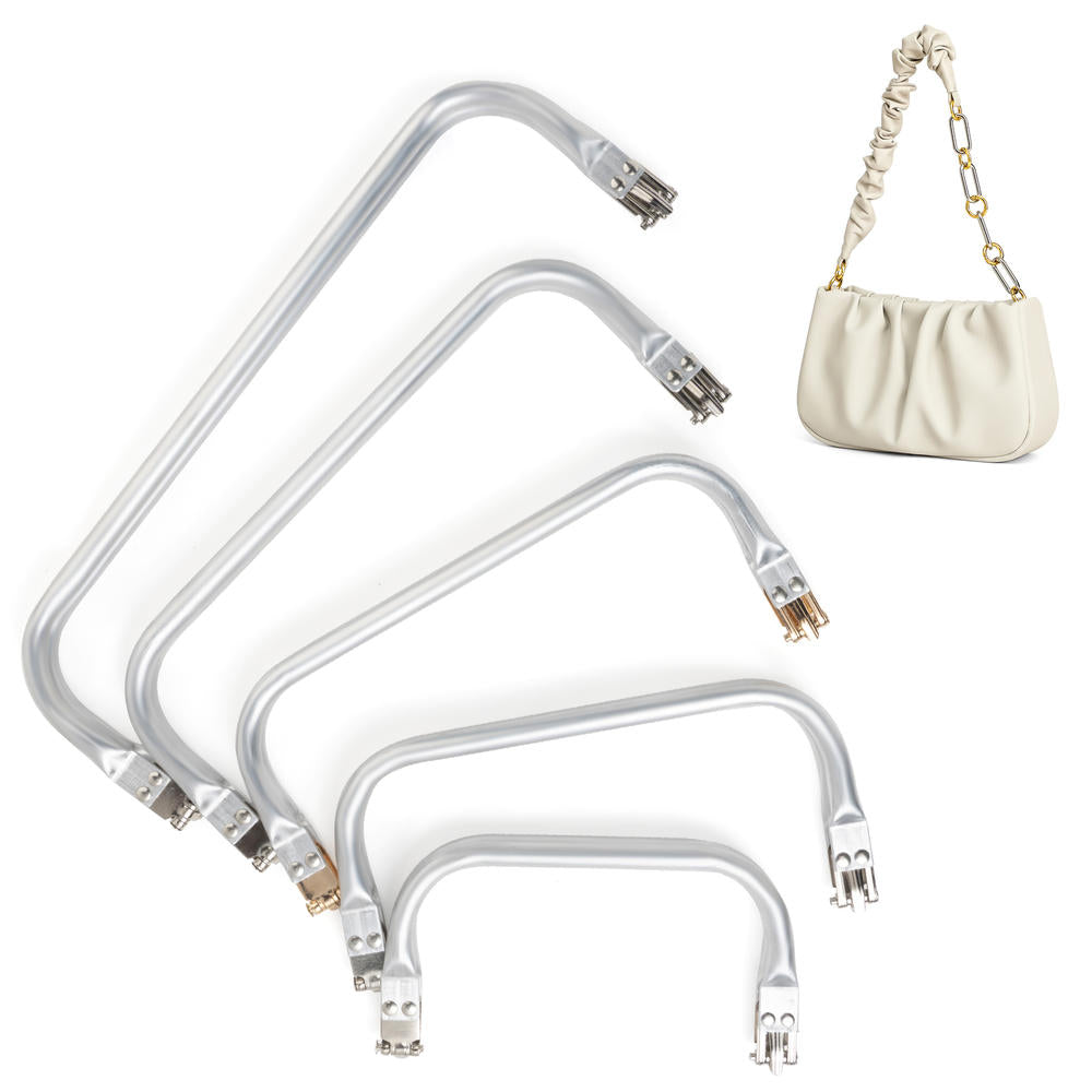 Aluminum Tube Bag Frame & Handle Accessories, Metal Clutch Bag Parts, Wallet & Doctor Purse Frame Clamp Kit