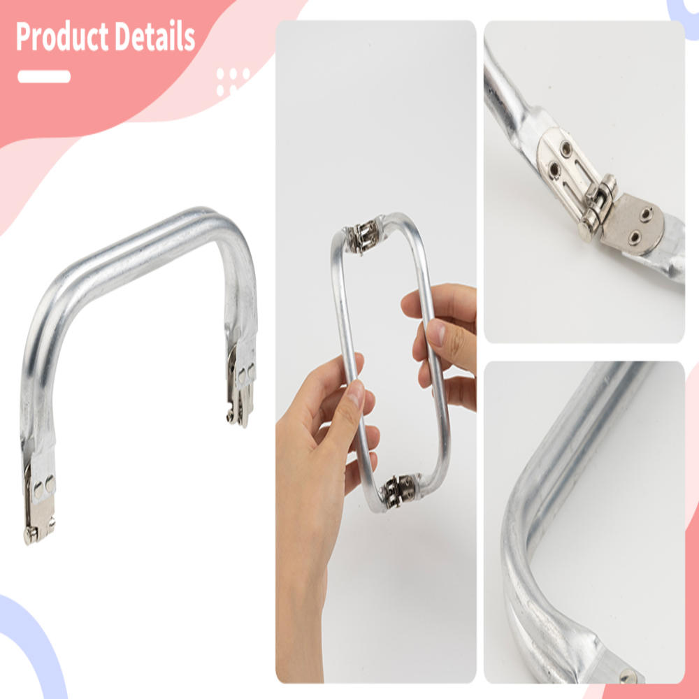 Aluminum Tube Bag Frame & Handle Accessories, Metal Clutch Bag Parts, Wallet & Doctor Purse Frame Clamp Kit
