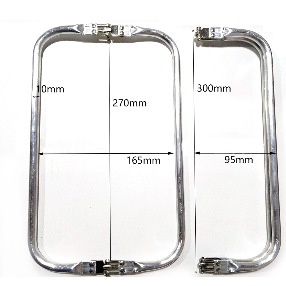 Aluminum Tube Bag Frame & Handle Accessories, Metal Clutch Bag Parts, Wallet & Doctor Purse Frame Clamp Kit