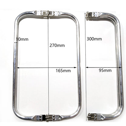Aluminum Tube Bag Frame & Handle Accessories, Metal Clutch Bag Parts, Wallet & Doctor Purse Frame Clamp Kit