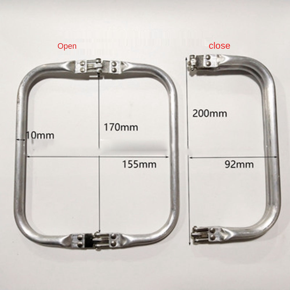 Aluminum Tube Bag Frame & Handle Accessories, Metal Clutch Bag Parts, Wallet & Doctor Purse Frame Clamp Kit